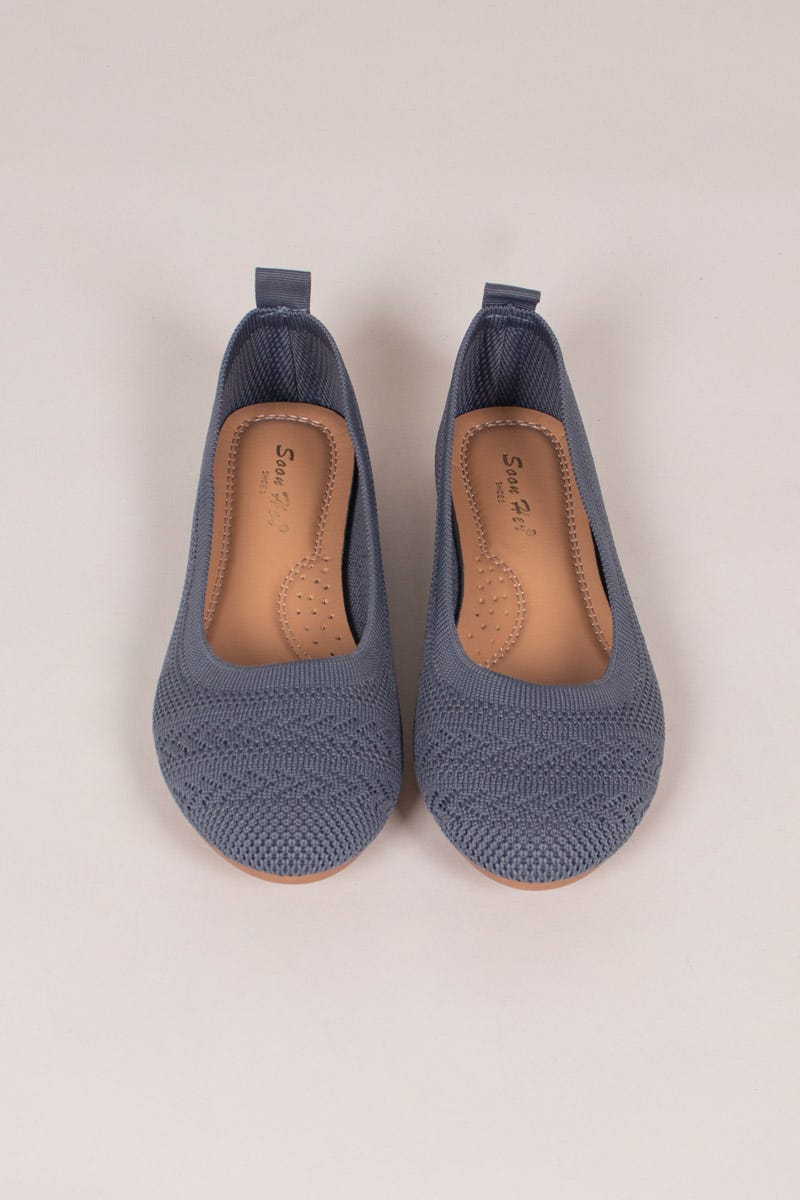 Gemusterte Ballerinas Blau