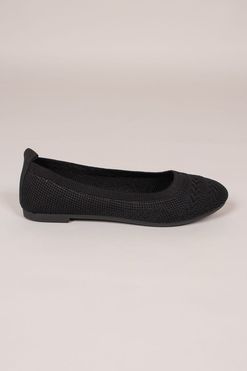 Gemusterte Ballerinas Schwarz