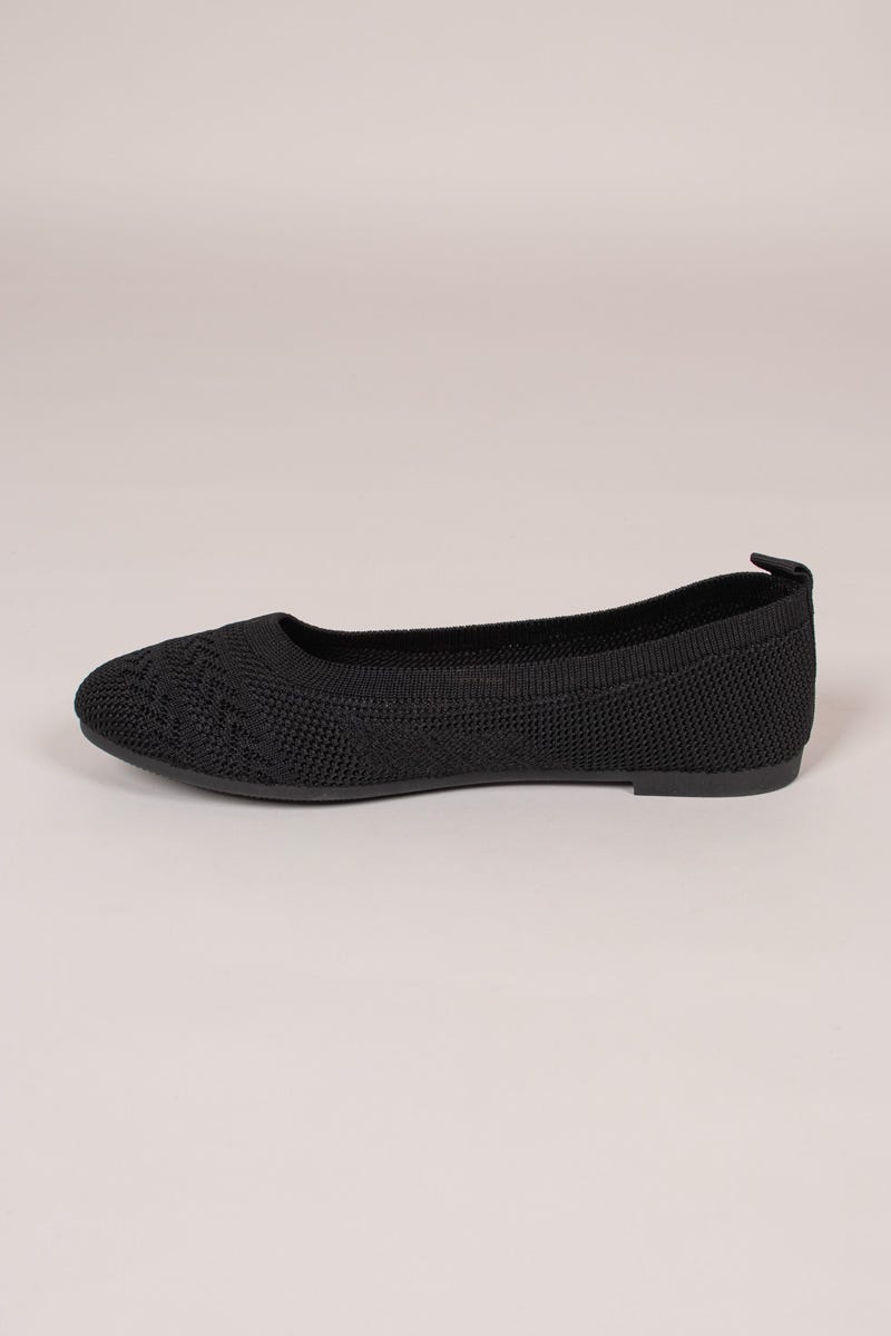 Gemusterte Ballerinas Schwarz