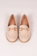 Loafers mit Schnalle Beige