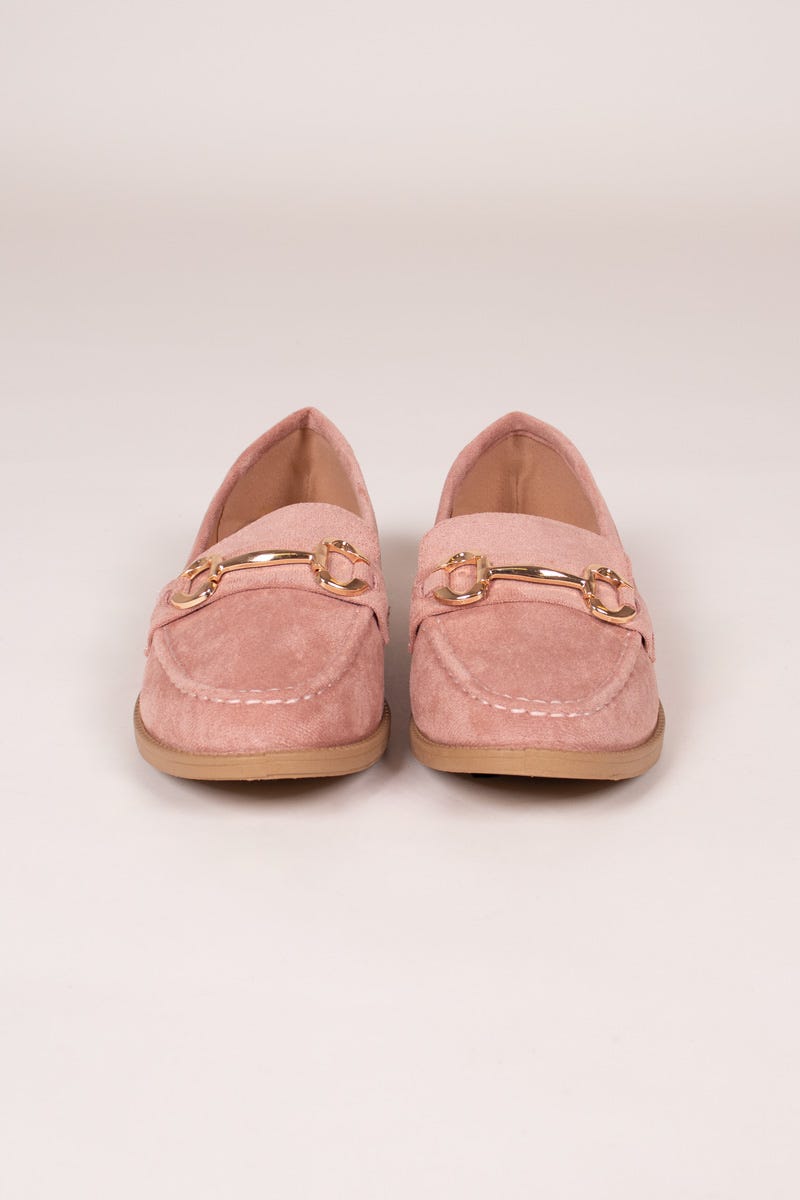 Loafers mit Schnalle Rosa