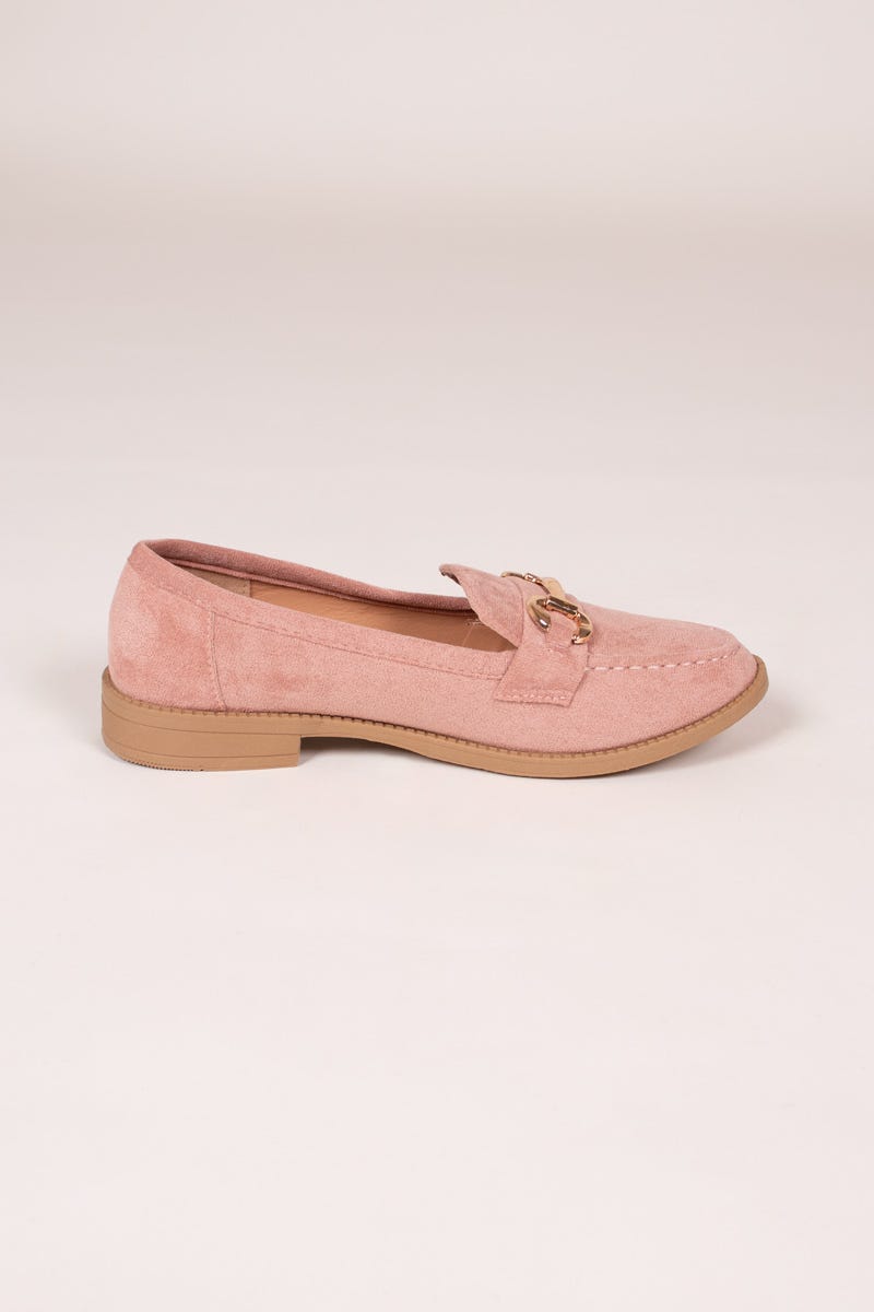 Loafers mit Schnalle Rosa