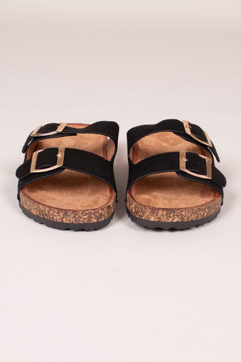 Sandalen mit Schnallen Schwarz