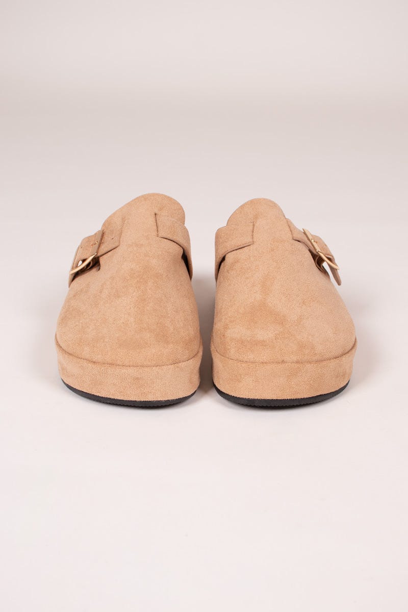 Slippers m. tyk sål Taupe