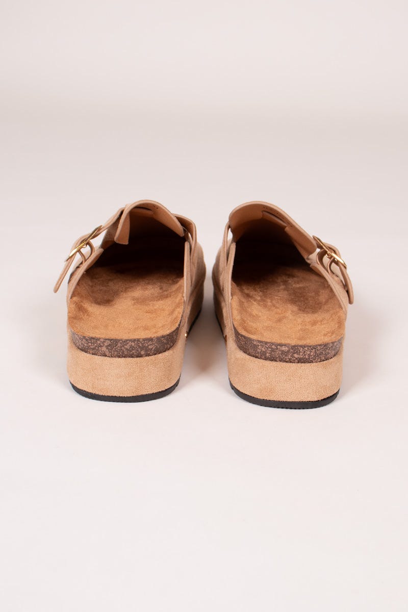 Sandalen mit dicker Sohle Taupe