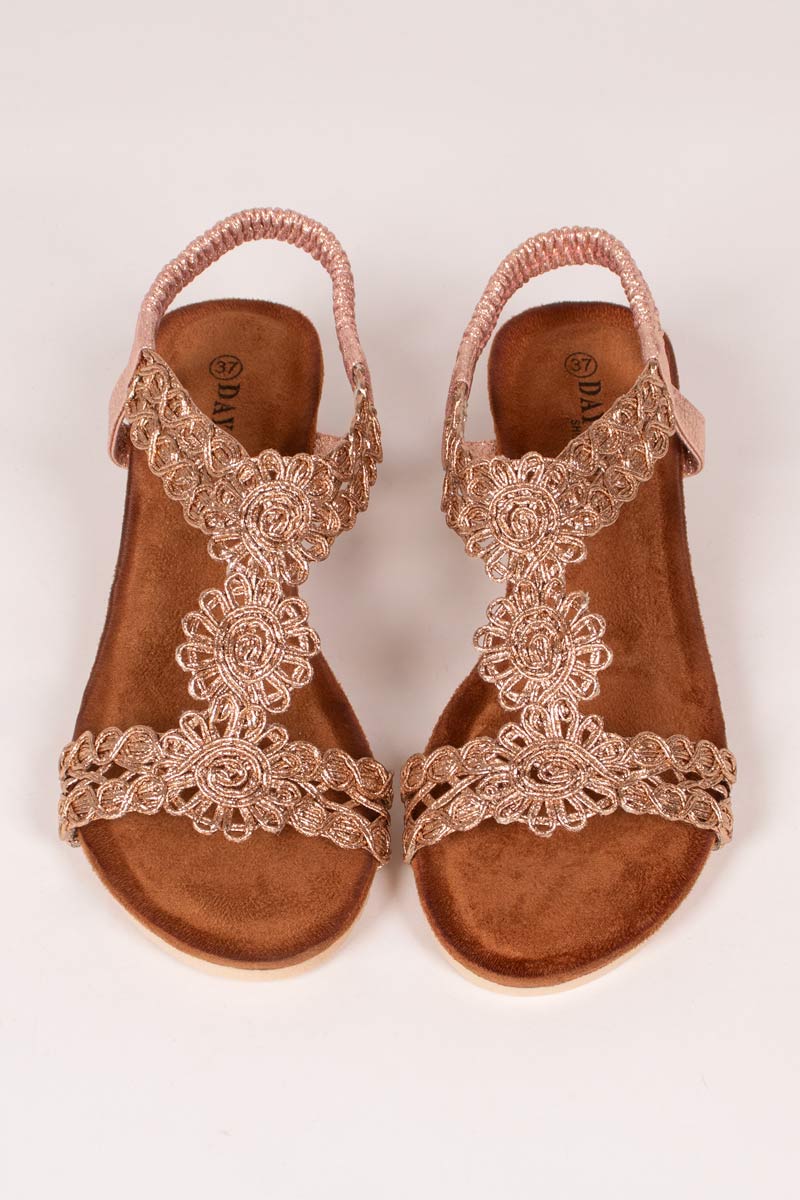 Sandalen mit Absatz Rosa