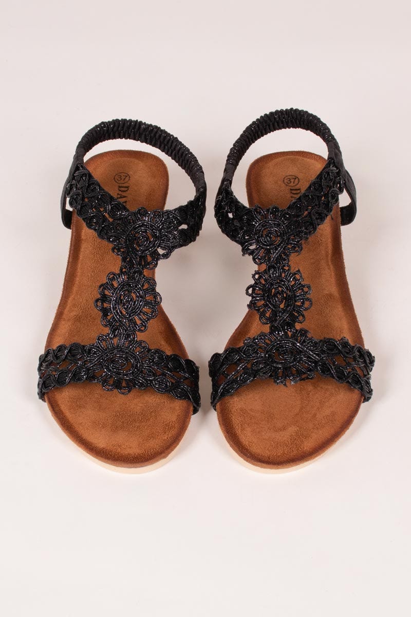 Sandalen mit Absatz Schwarz