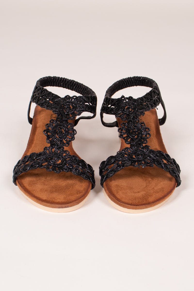 Sandalen mit Absatz Schwarz