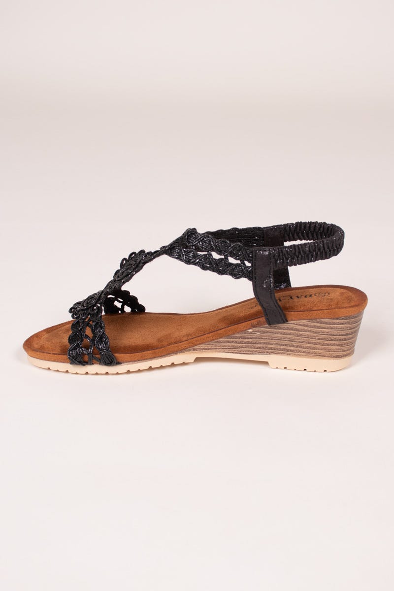 Sandalen mit Absatz Schwarz