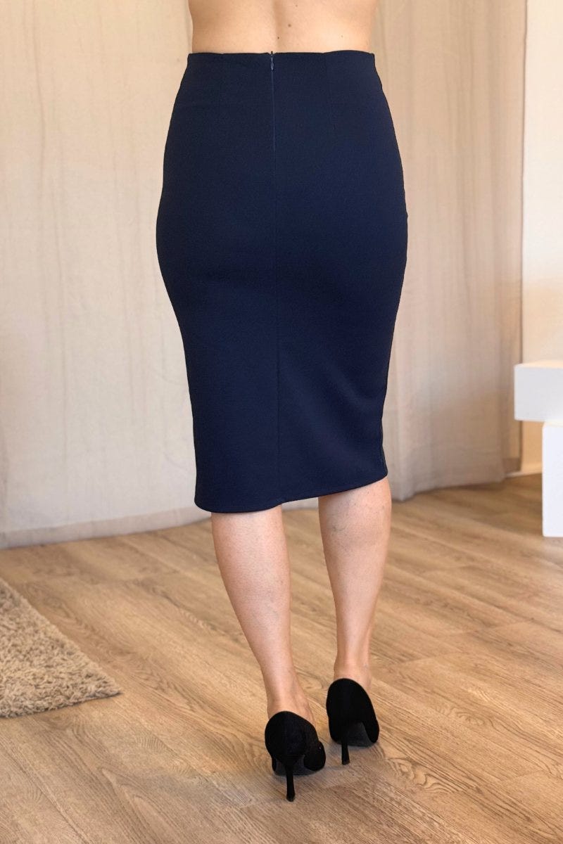 Midi nederdel Navy