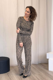 Bluse m. leopardprint