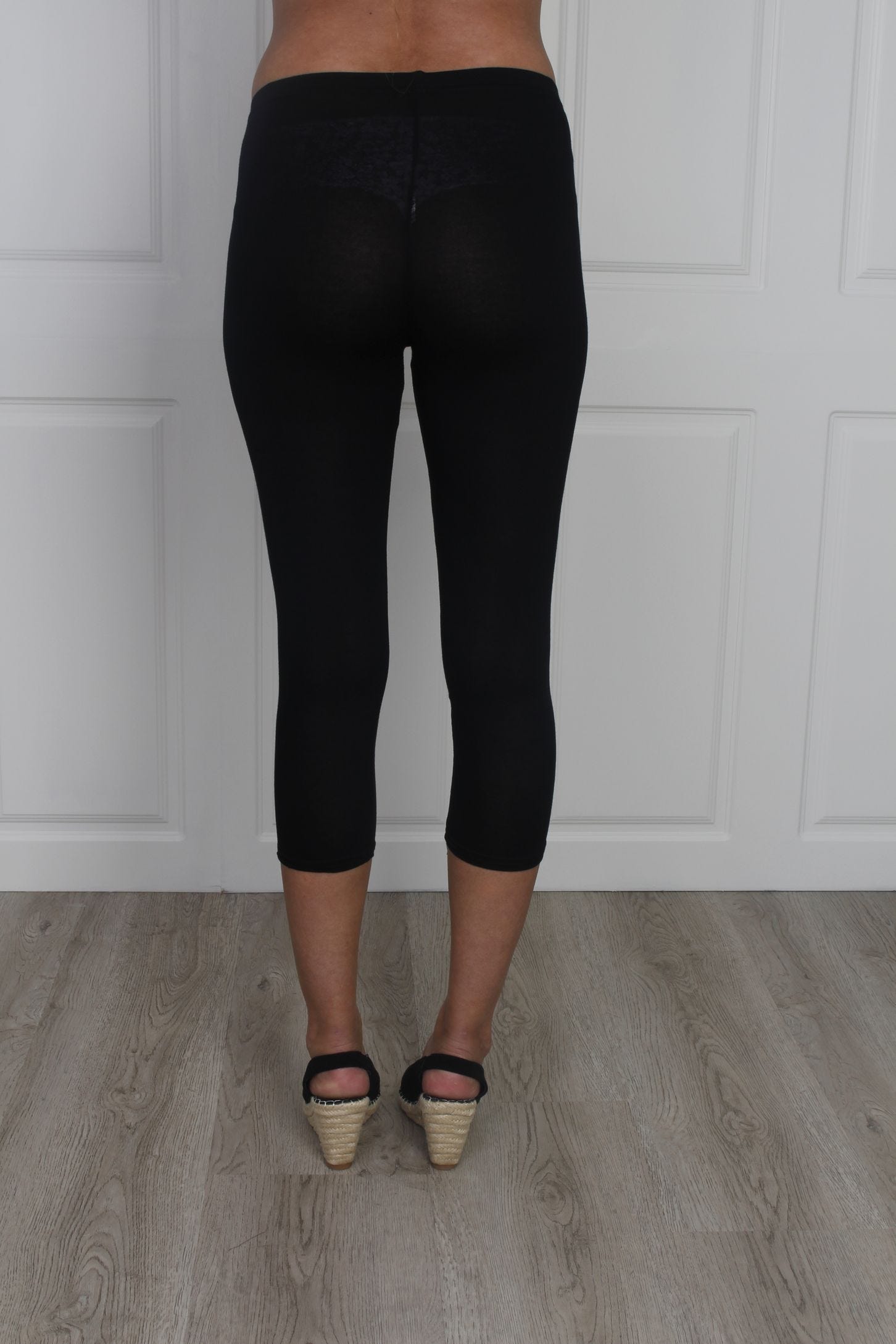 3/4 Leggings, schwarz