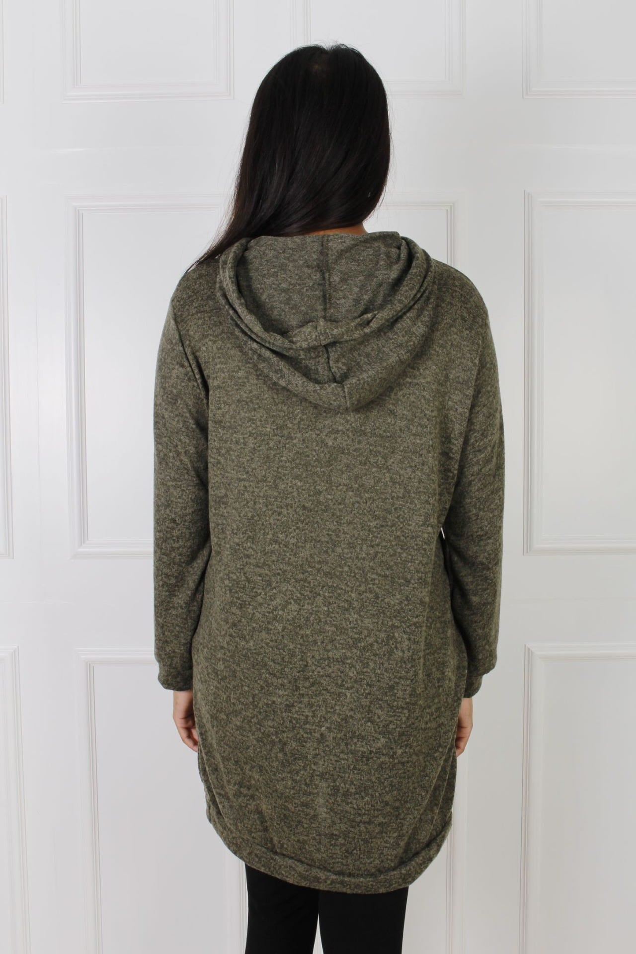 Hoodiekleid, khaki