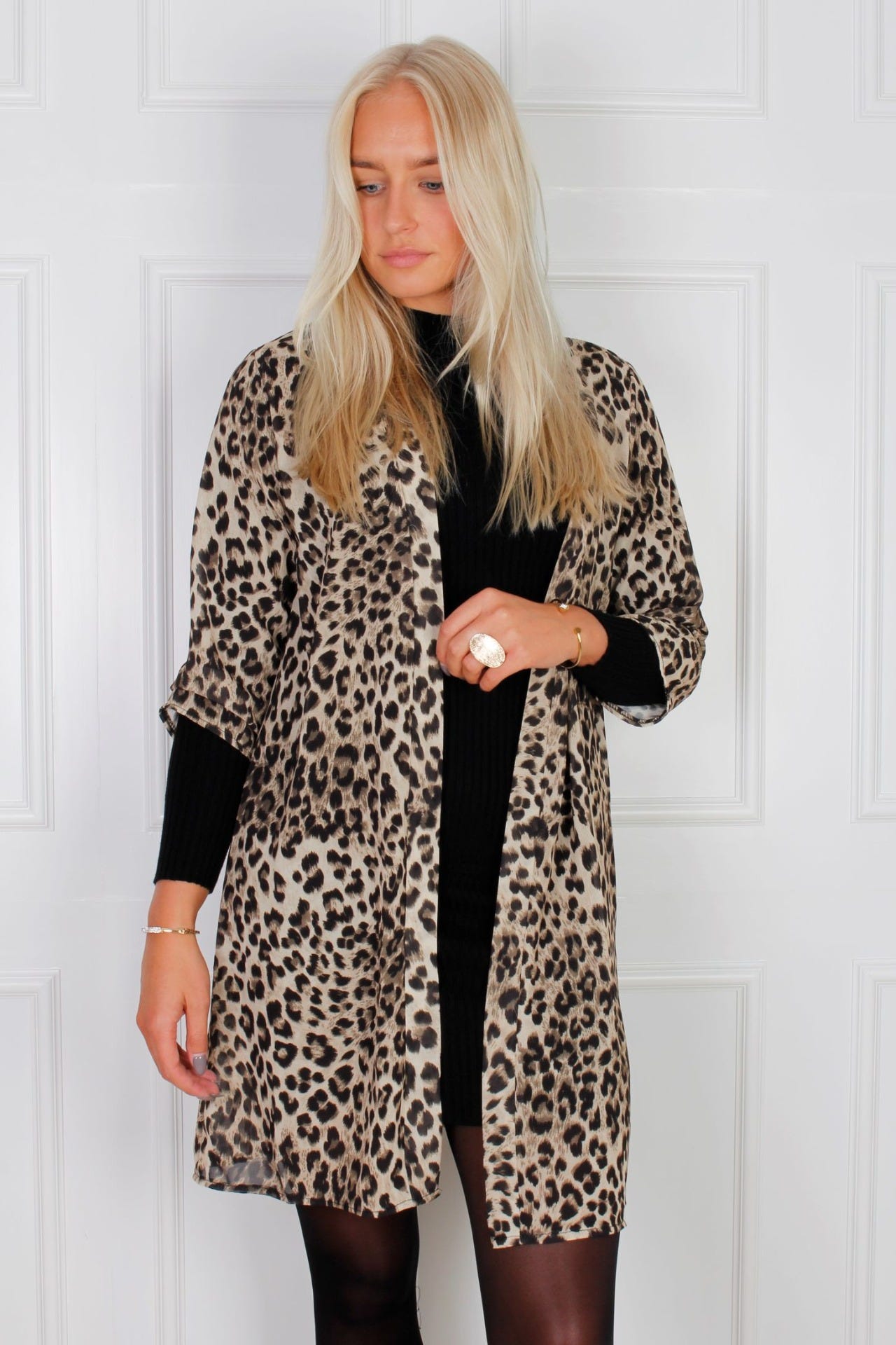 Camilla Kimono mit Leopardenprint