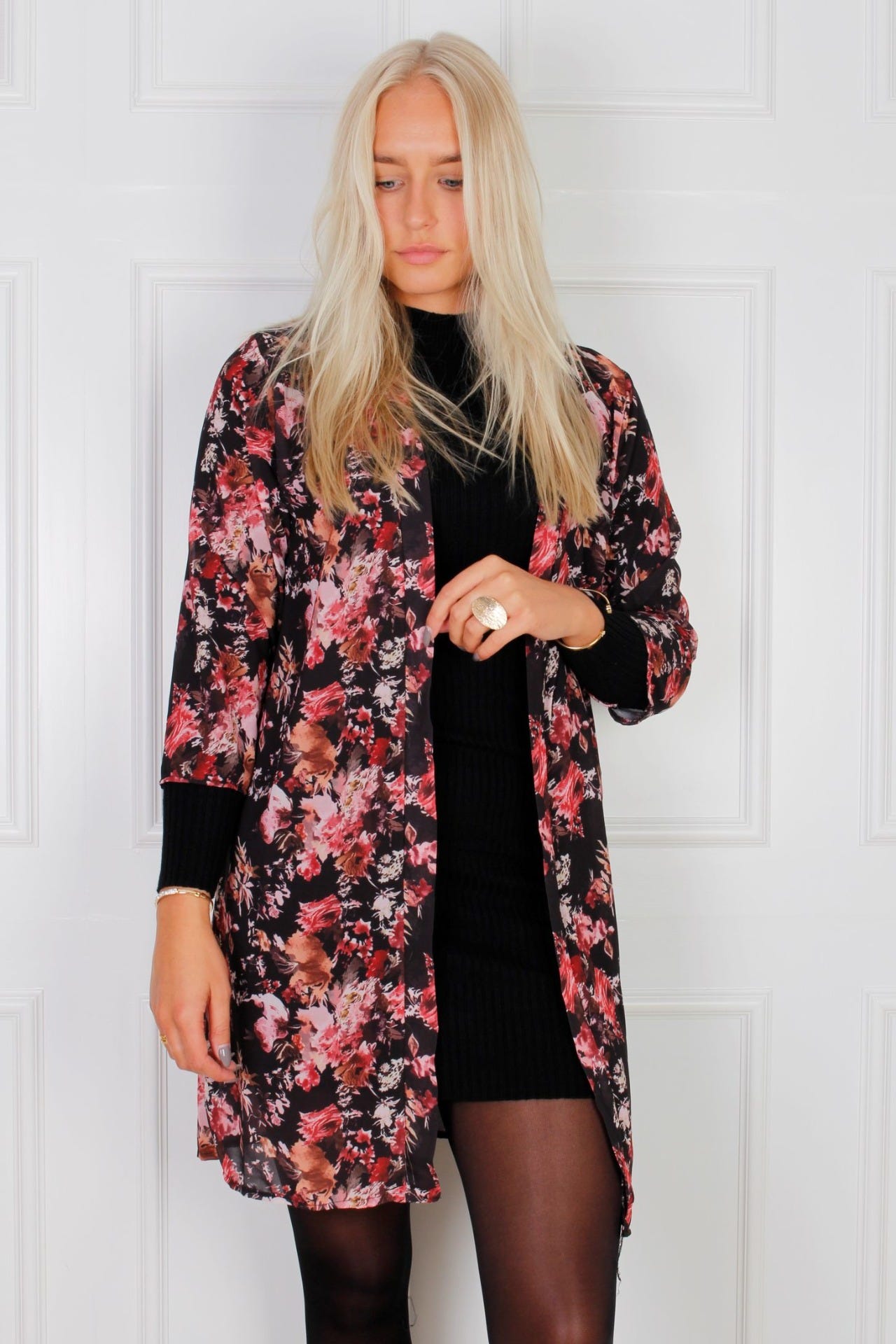 Camilla kimono, blomsterprint