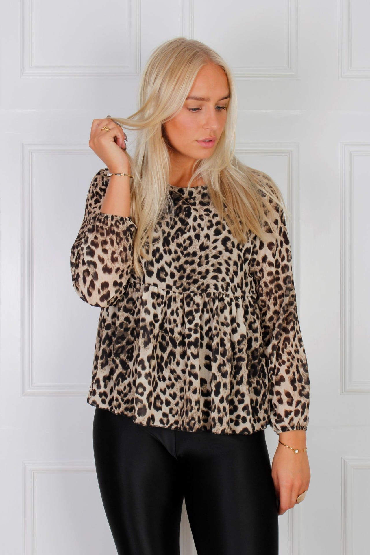 Frida Bluse mit Leopardenprint