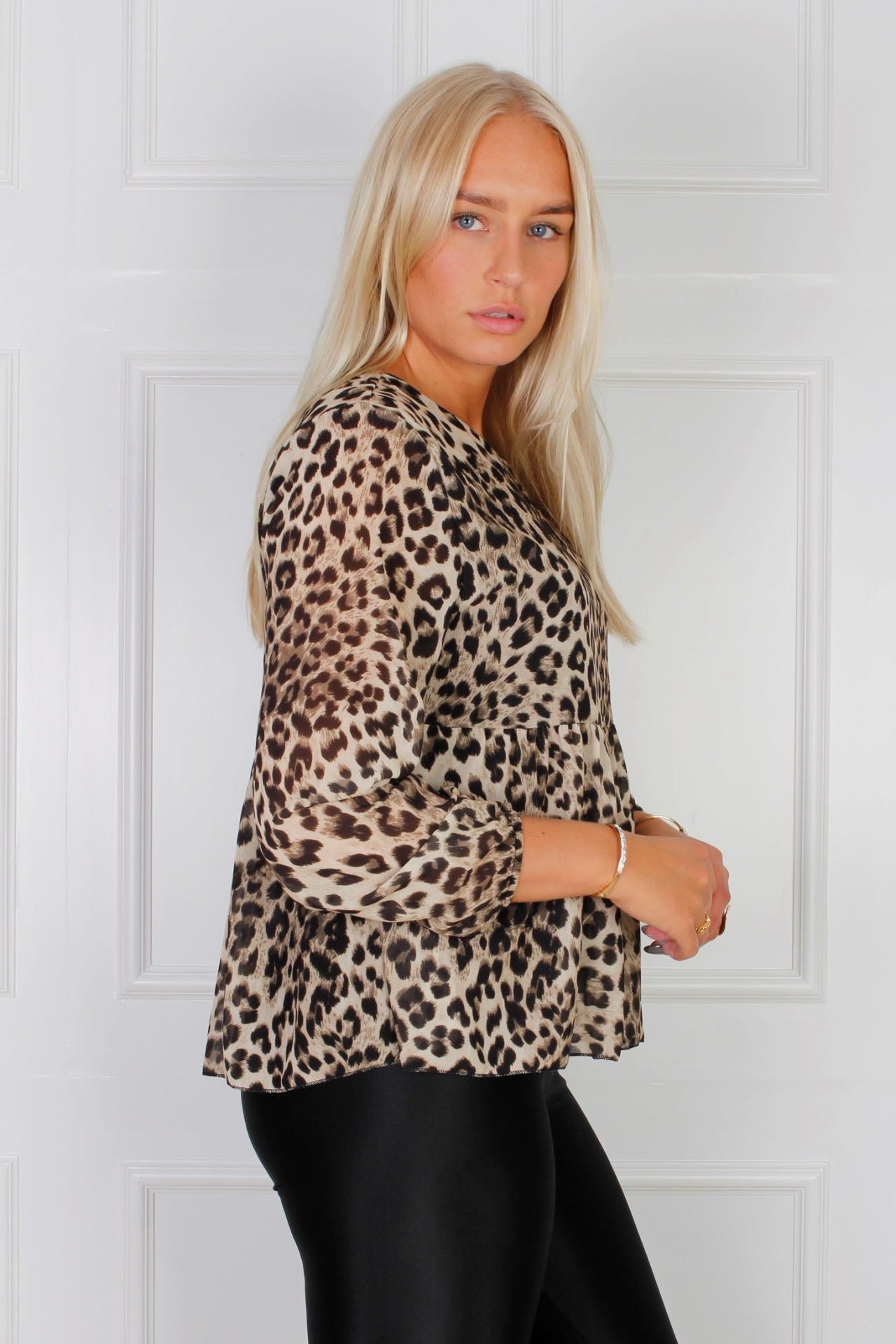 Frida Bluse mit Leopardenprint