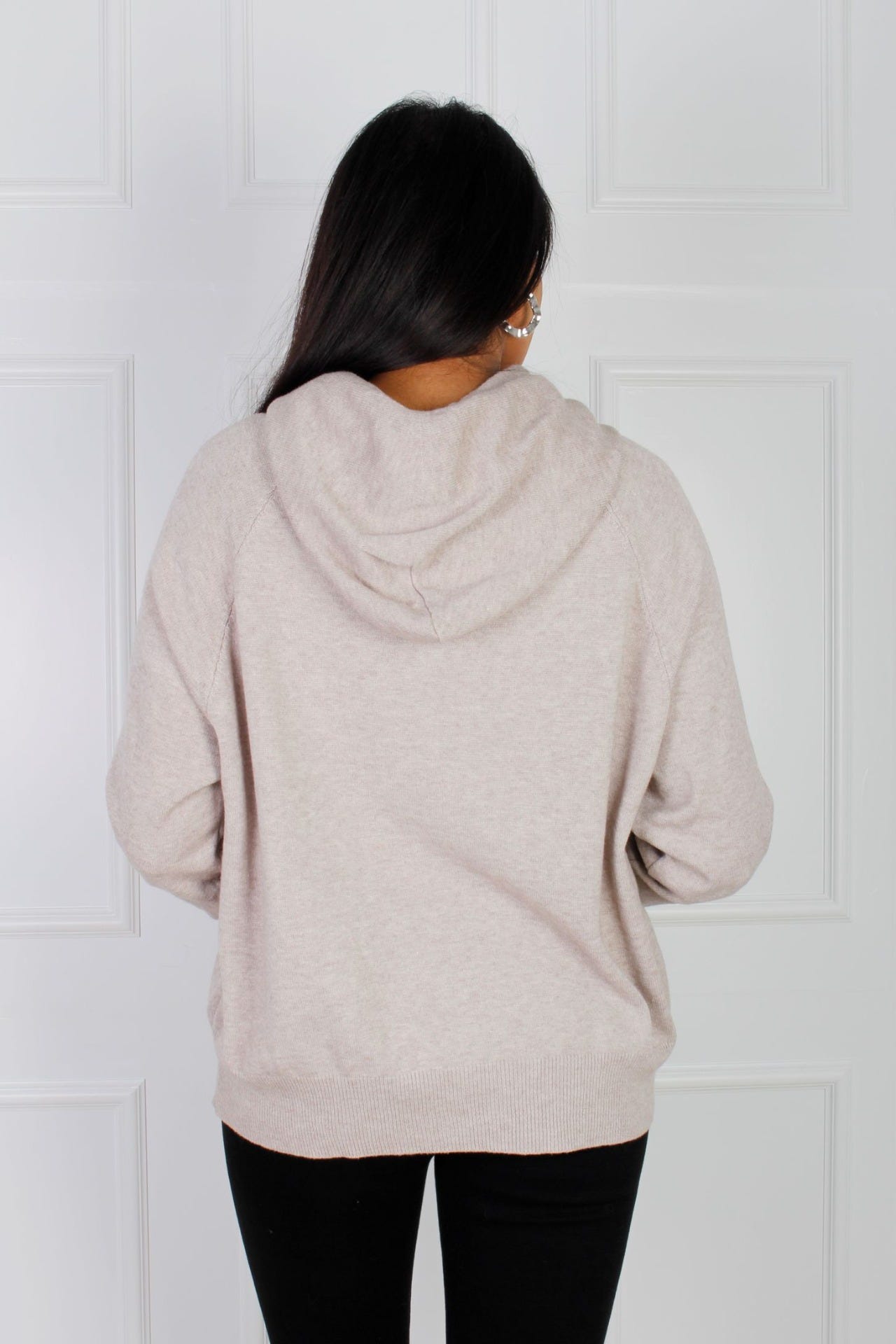 Dana Hoodie mit Peacemotiv, beige