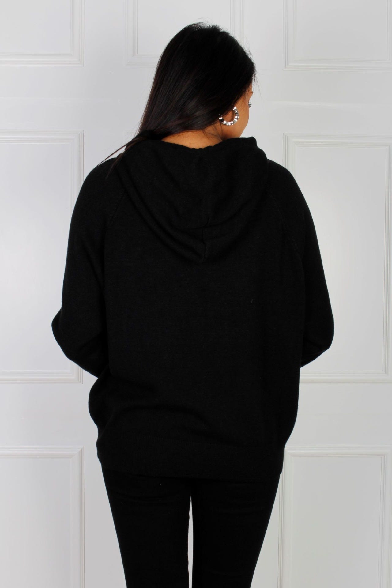 Dana hoodie m. peace, sort