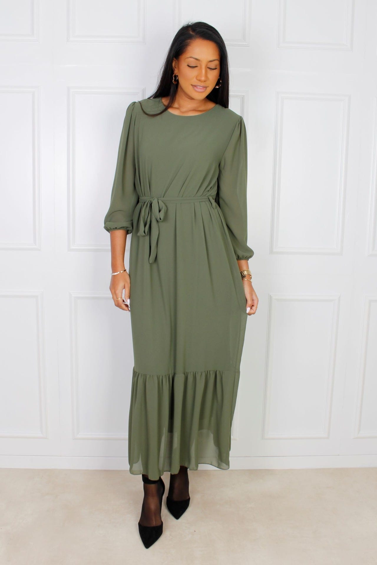 Ida Maxikleid, khaki