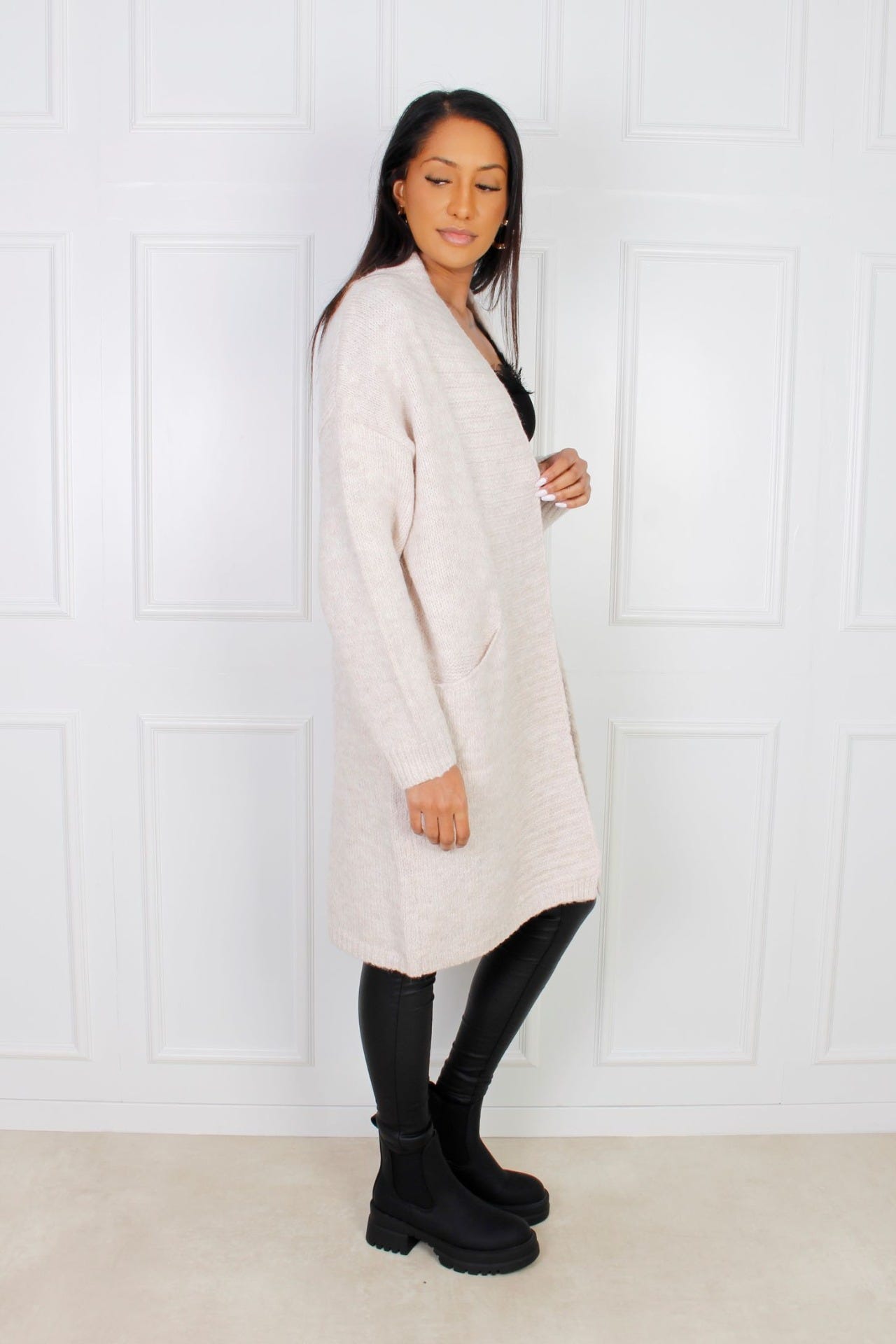 Strick Cardigan, beige