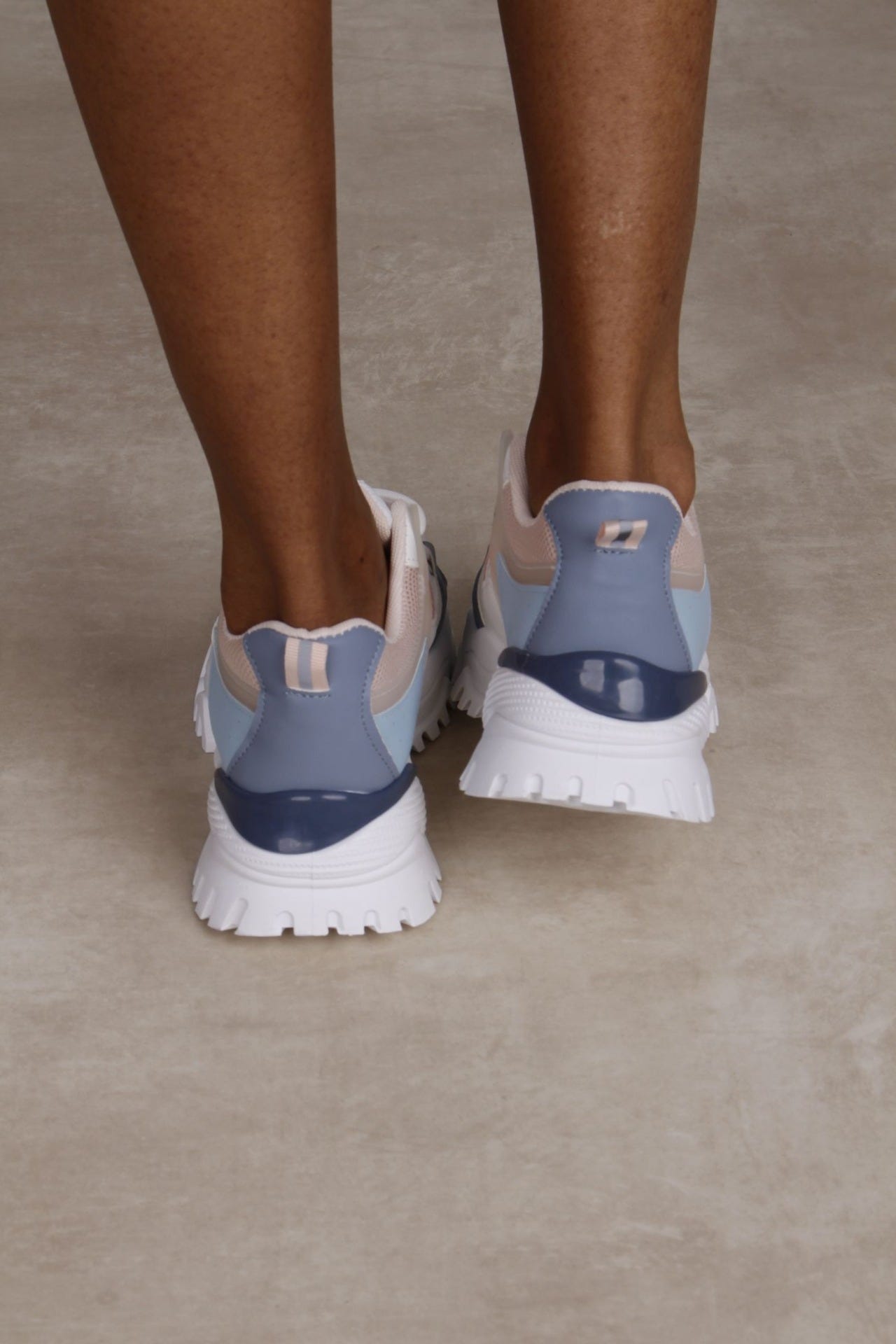 Chunky Sneakers, blau/rosa