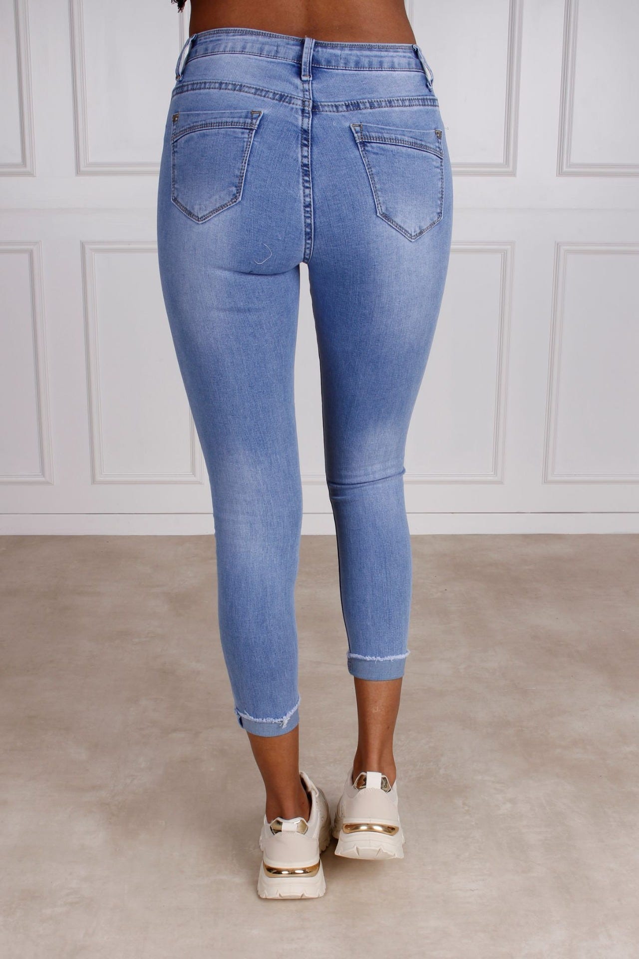 Basic jeans, lys denim