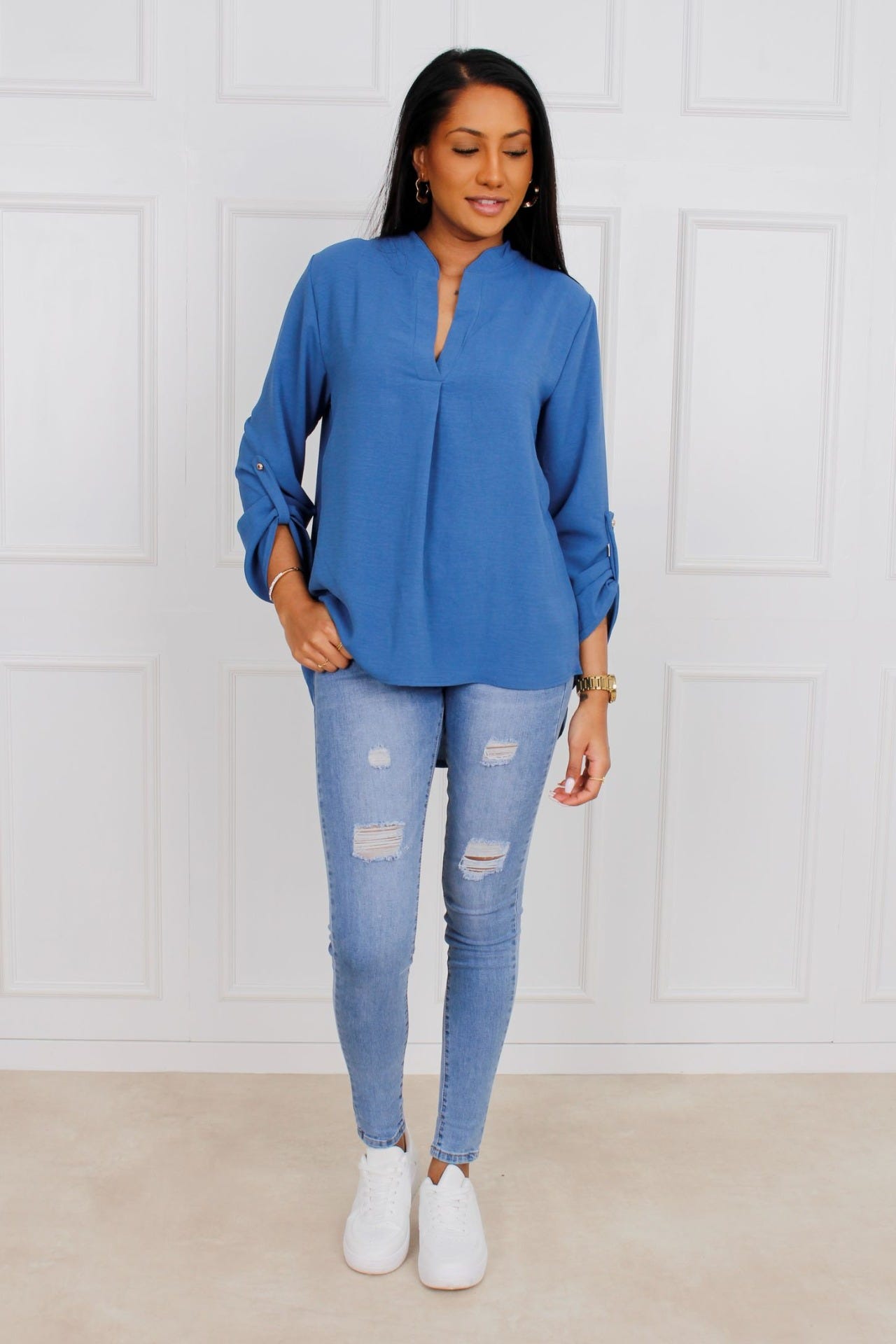 Adeline Bluse, blau