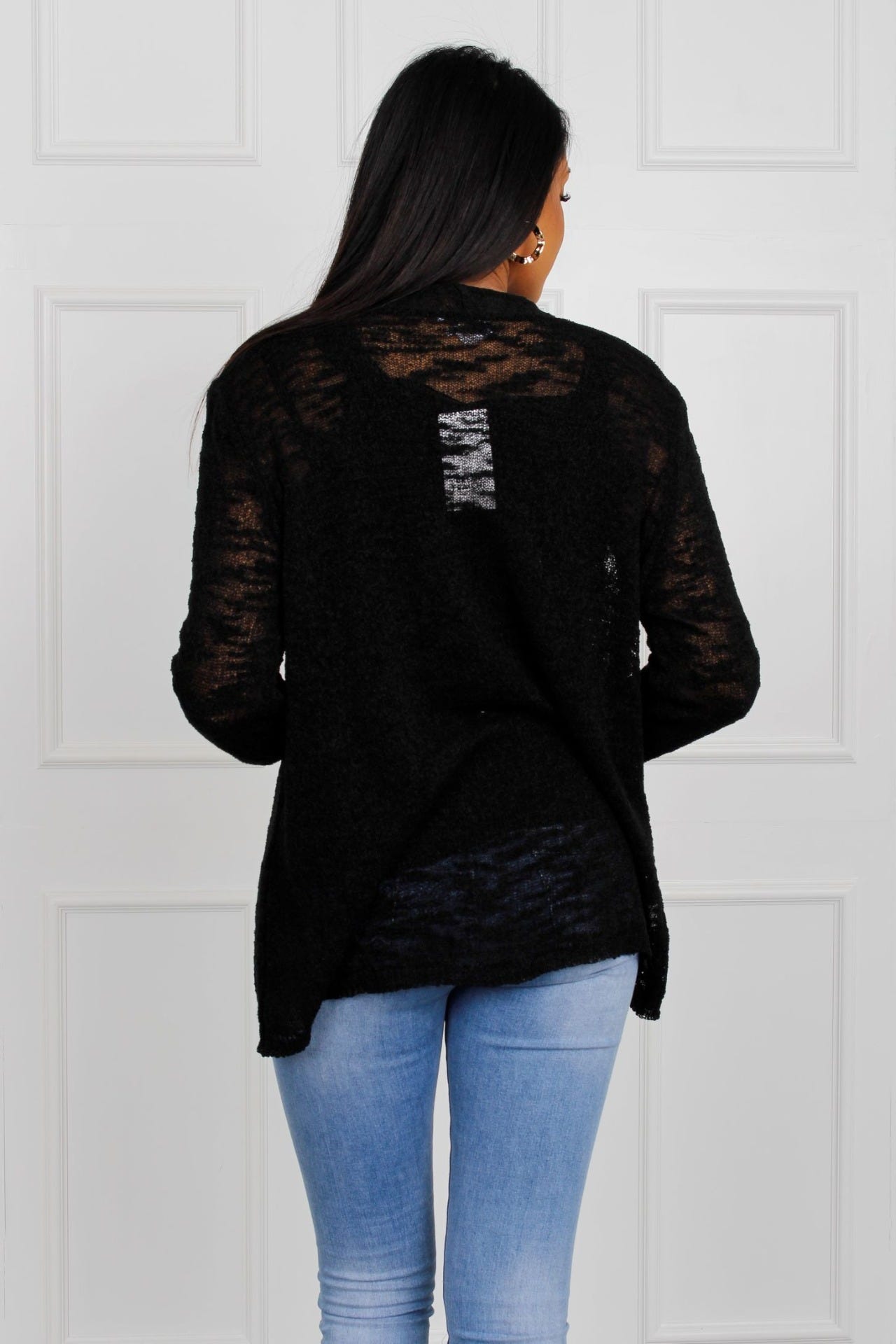 Dünner Cardigan, schwarz