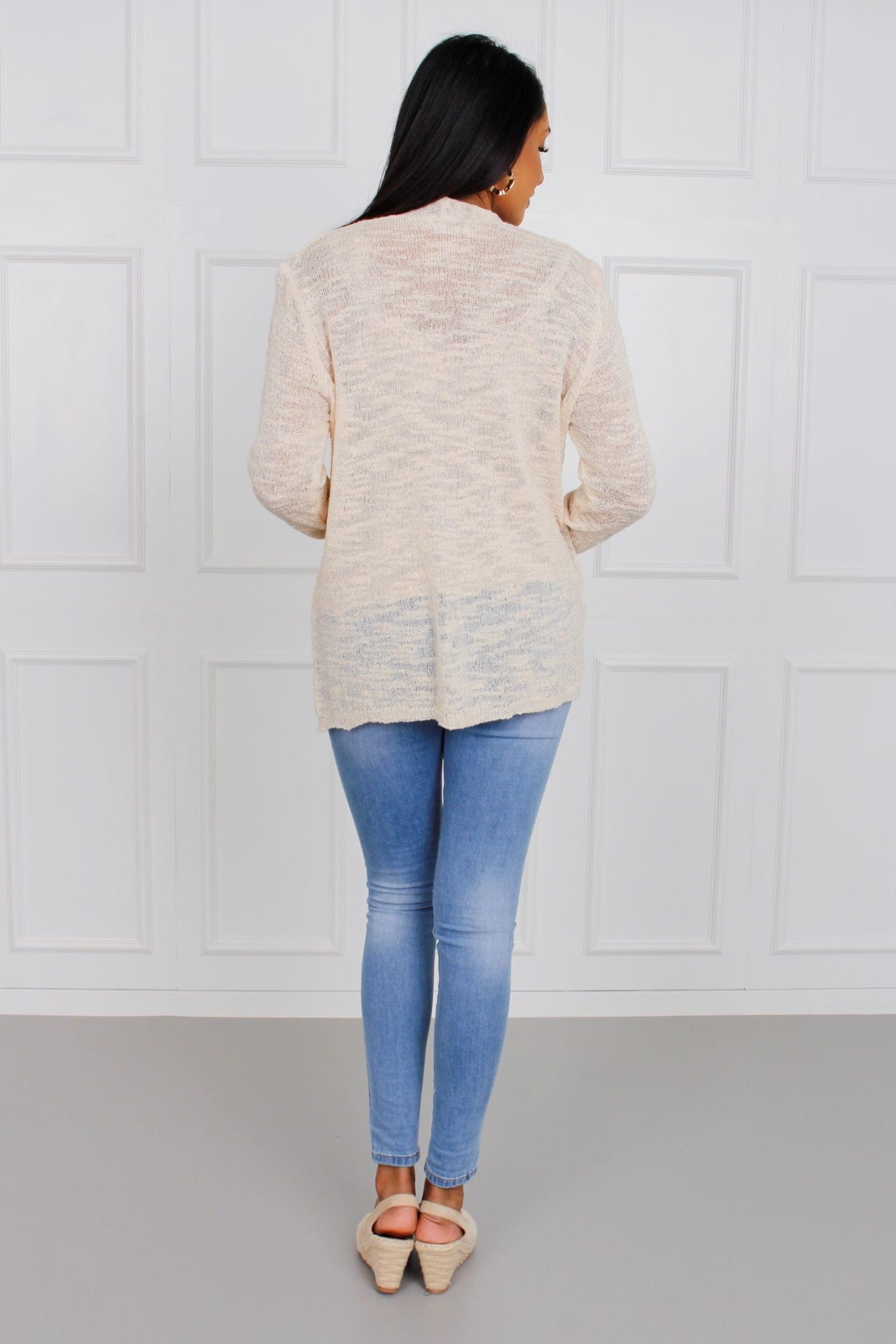 Tynd cardigan, Beige