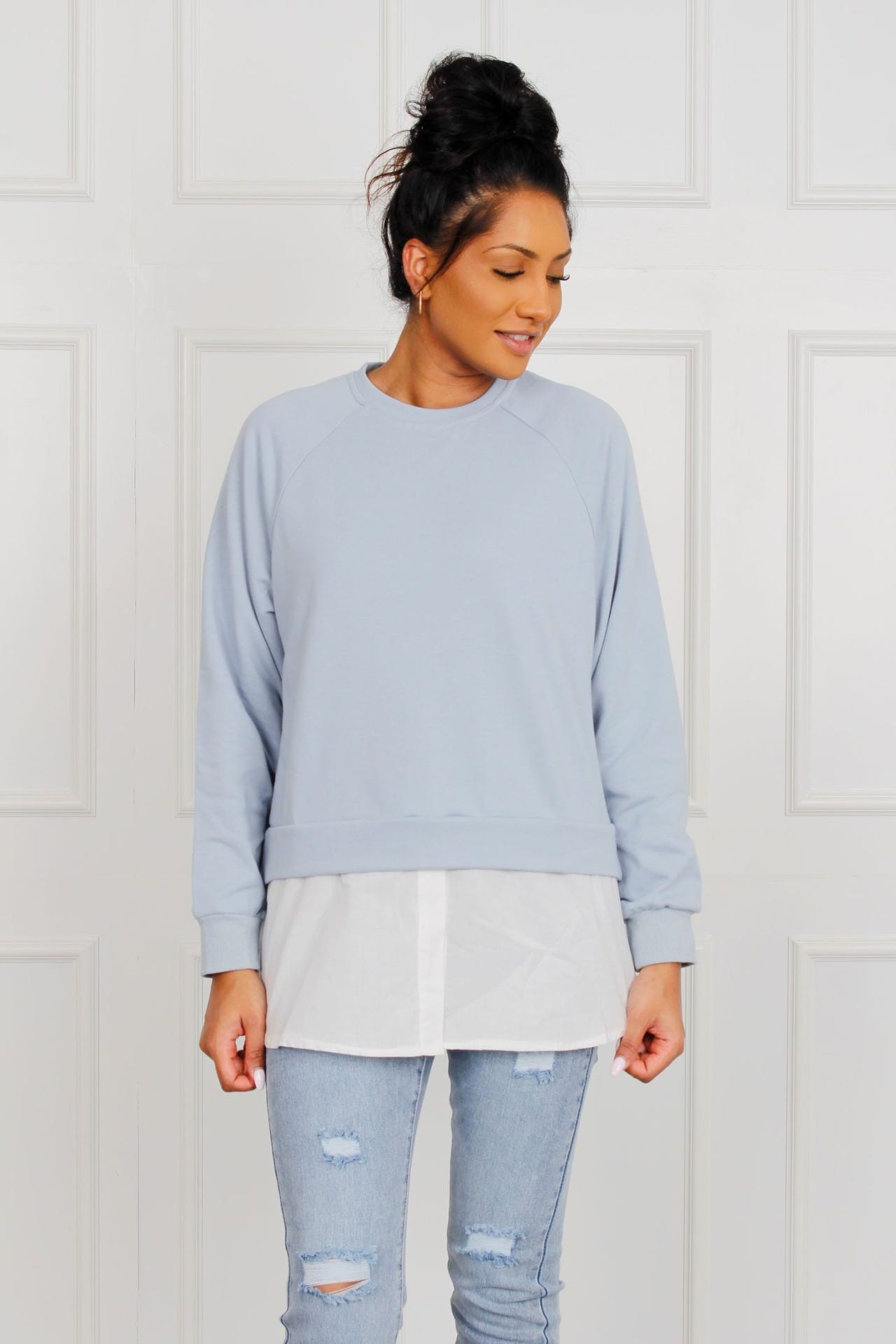 Sweatshirt, himmelblau