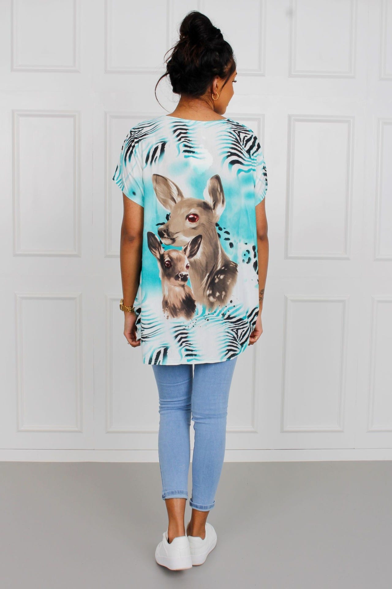 T-Shirt mit Tiermotiv, mint