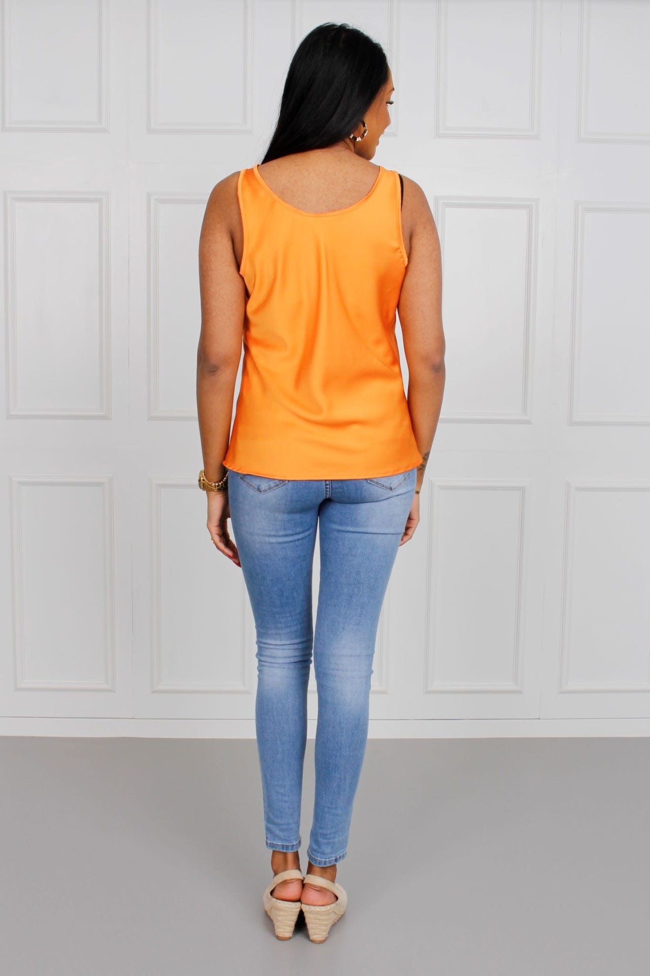 Spitzentop, orange