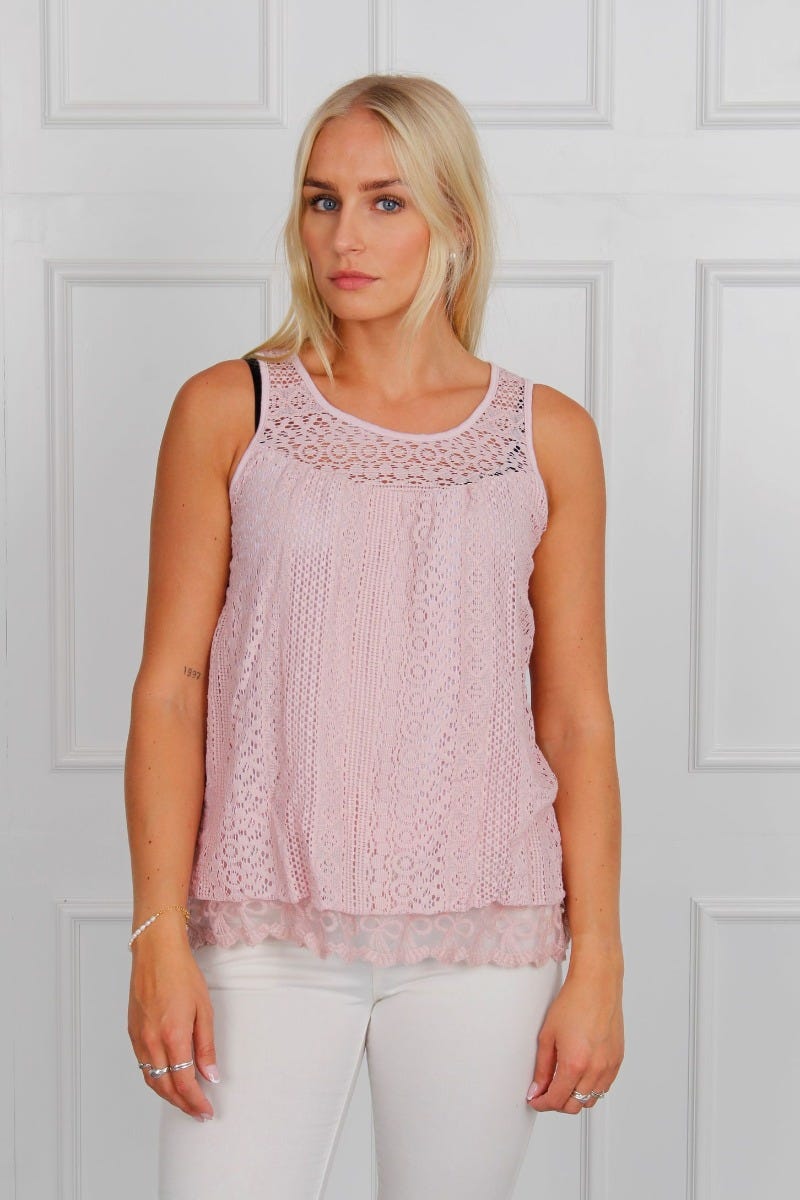 Christina Spitzentop, rosa