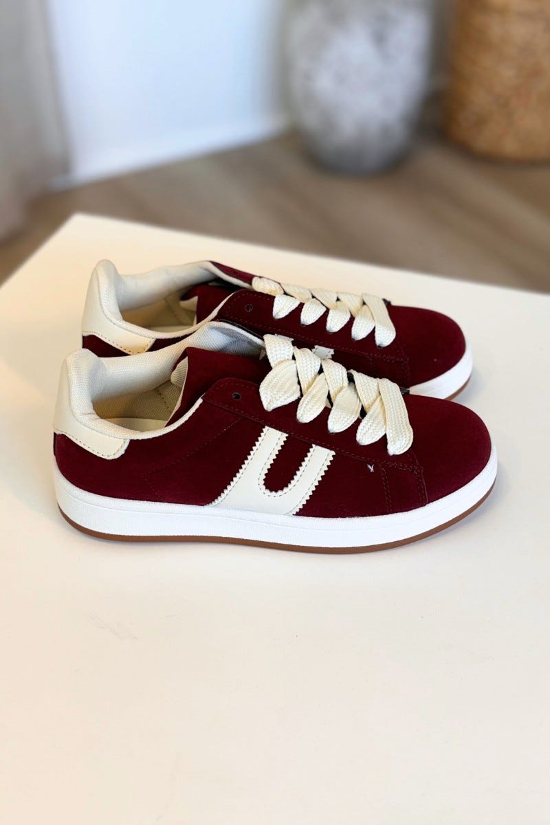 Sneakers mit matter Oberfläche Rot