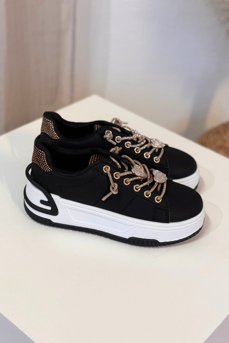 Sneakers m. glimmersten Sort