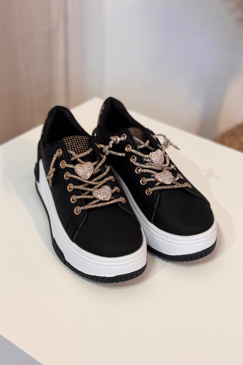Sneakers m. glimmersten Sort