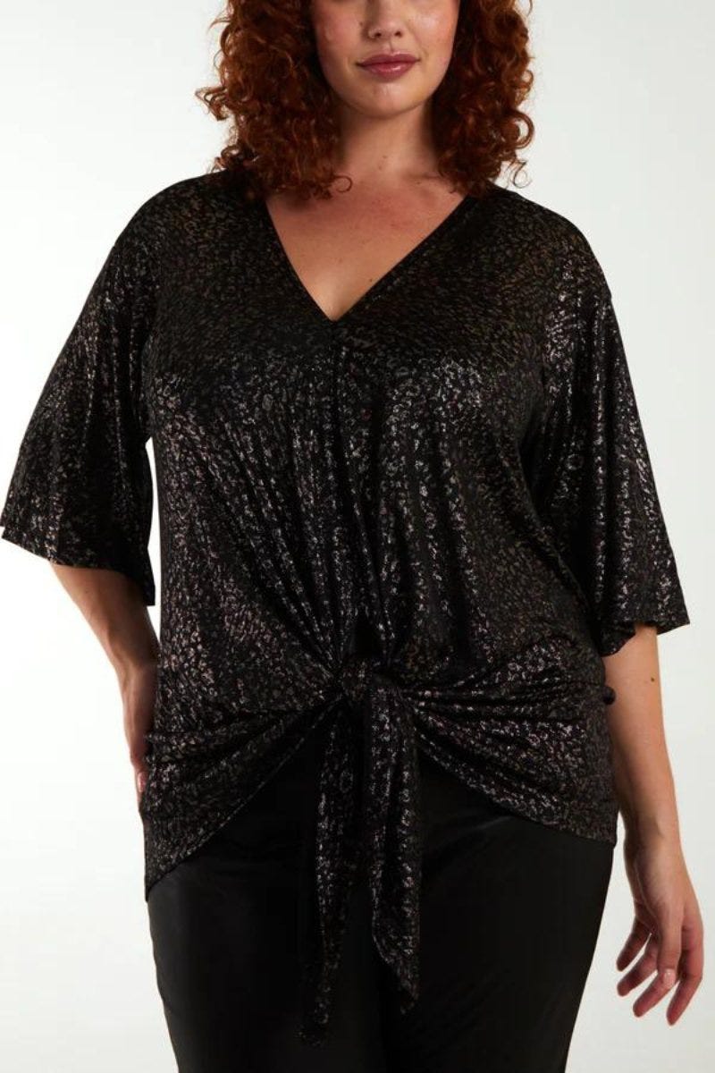 Bluse im Leoparden-Look Golden