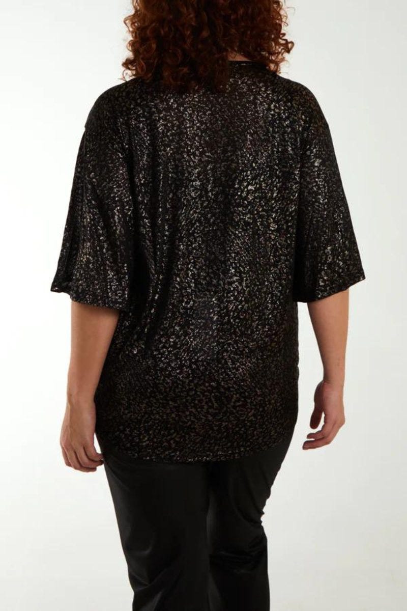 Bluse im Leoparden-Look Golden