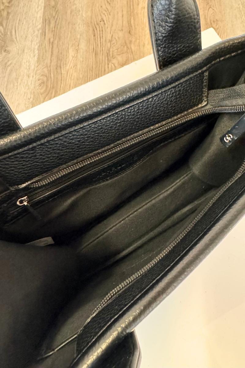 Handtasche in Lederoptik Schwarz