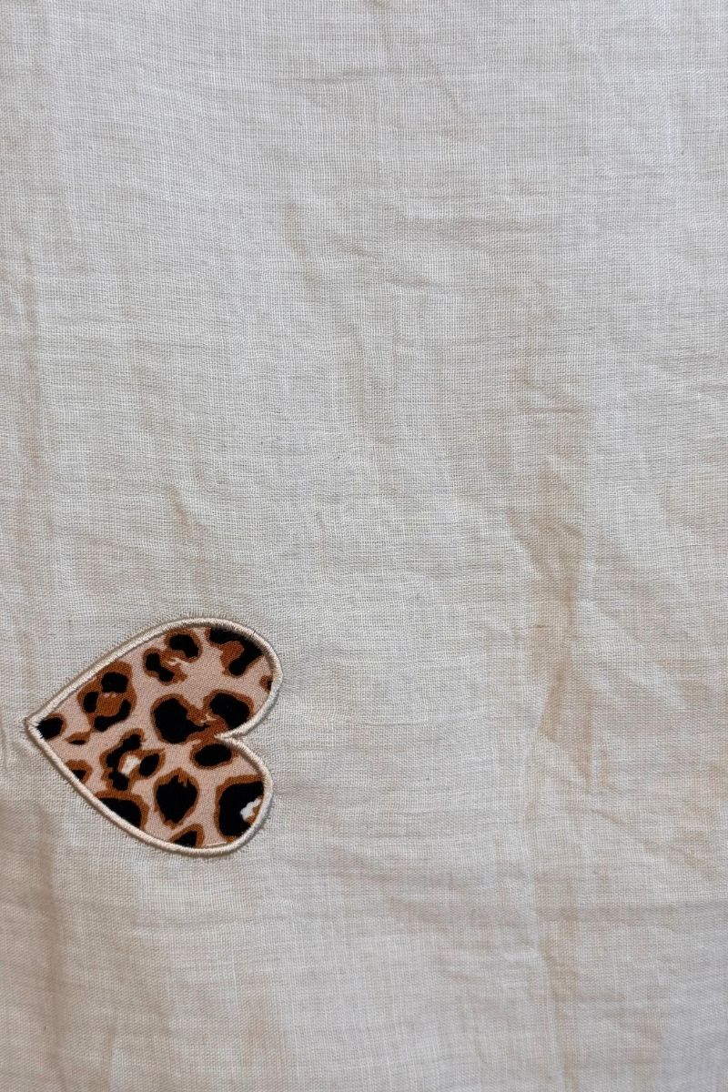 Schal mit Leopardendetails Beige