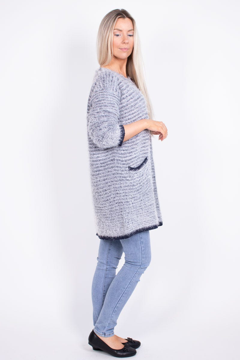 Cardigan i strik Navy