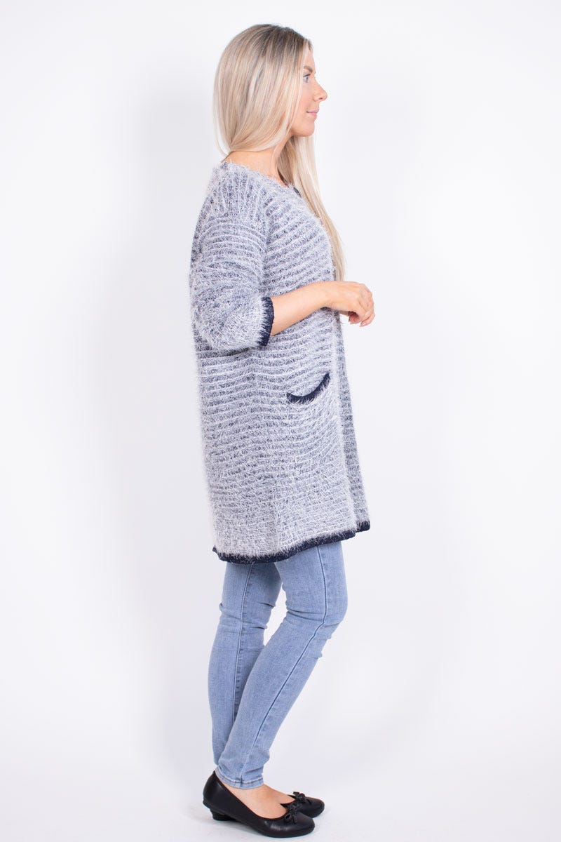 Cardigan i strik Navy