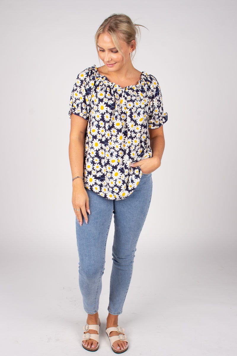 Top m. margueritter Navy