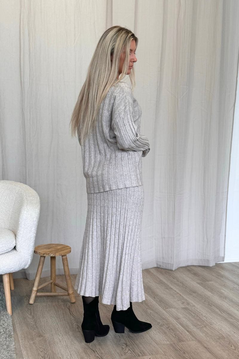 Strickbluse Taupe