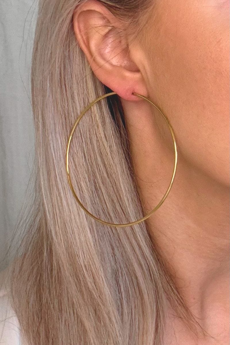 Hoops Ohrringe Ø 7,5 cm Golden