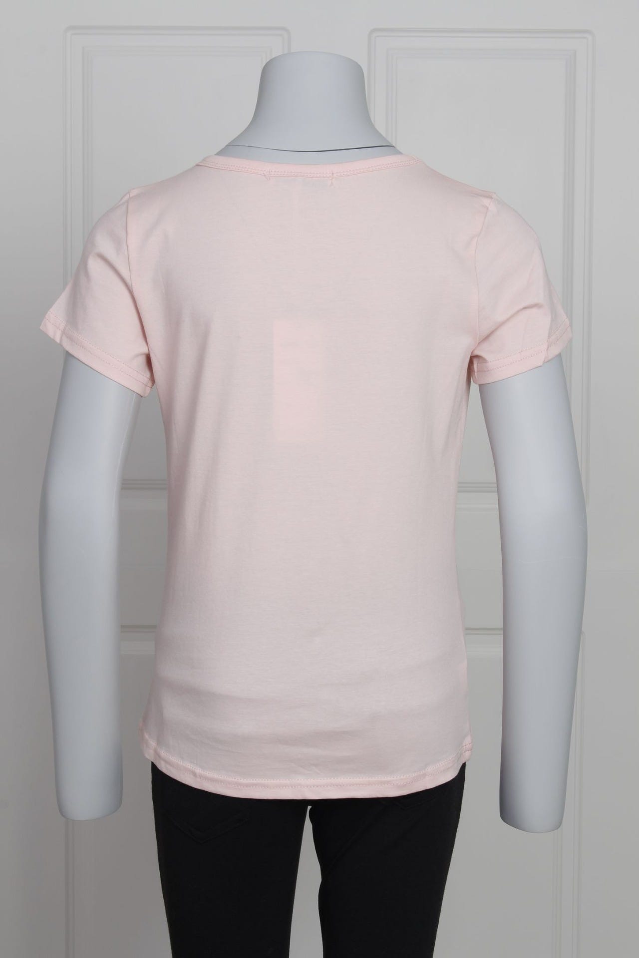 T-shirt med dukke motiv, pink pige