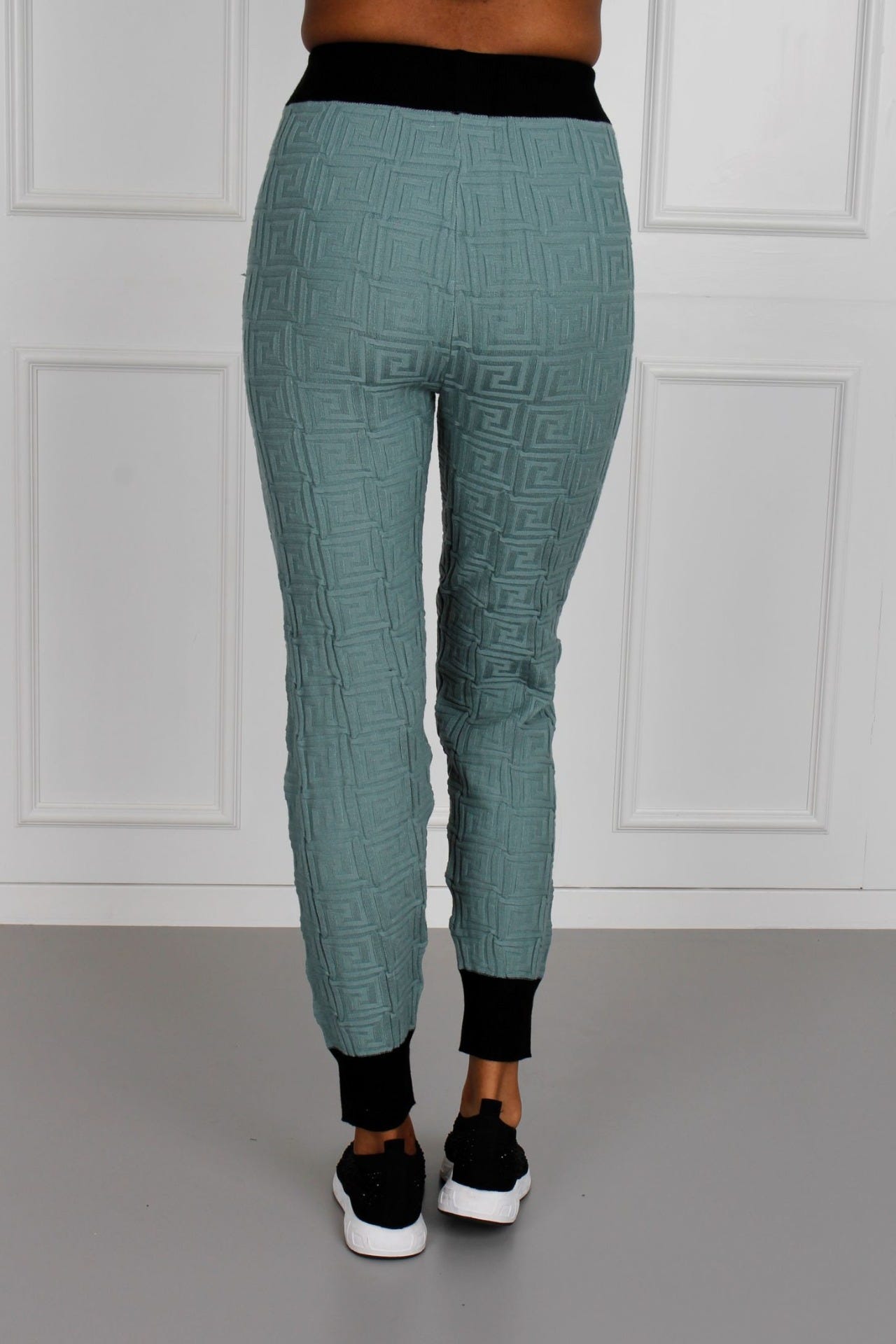 Hose mit Rippdetails, aqua