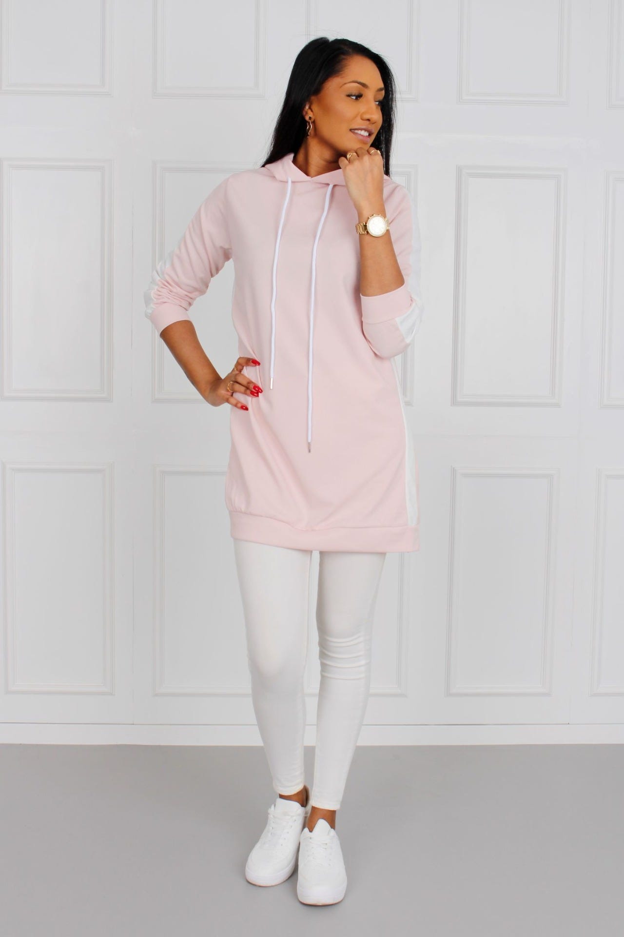 Jessie Hoodiekleid, rosa