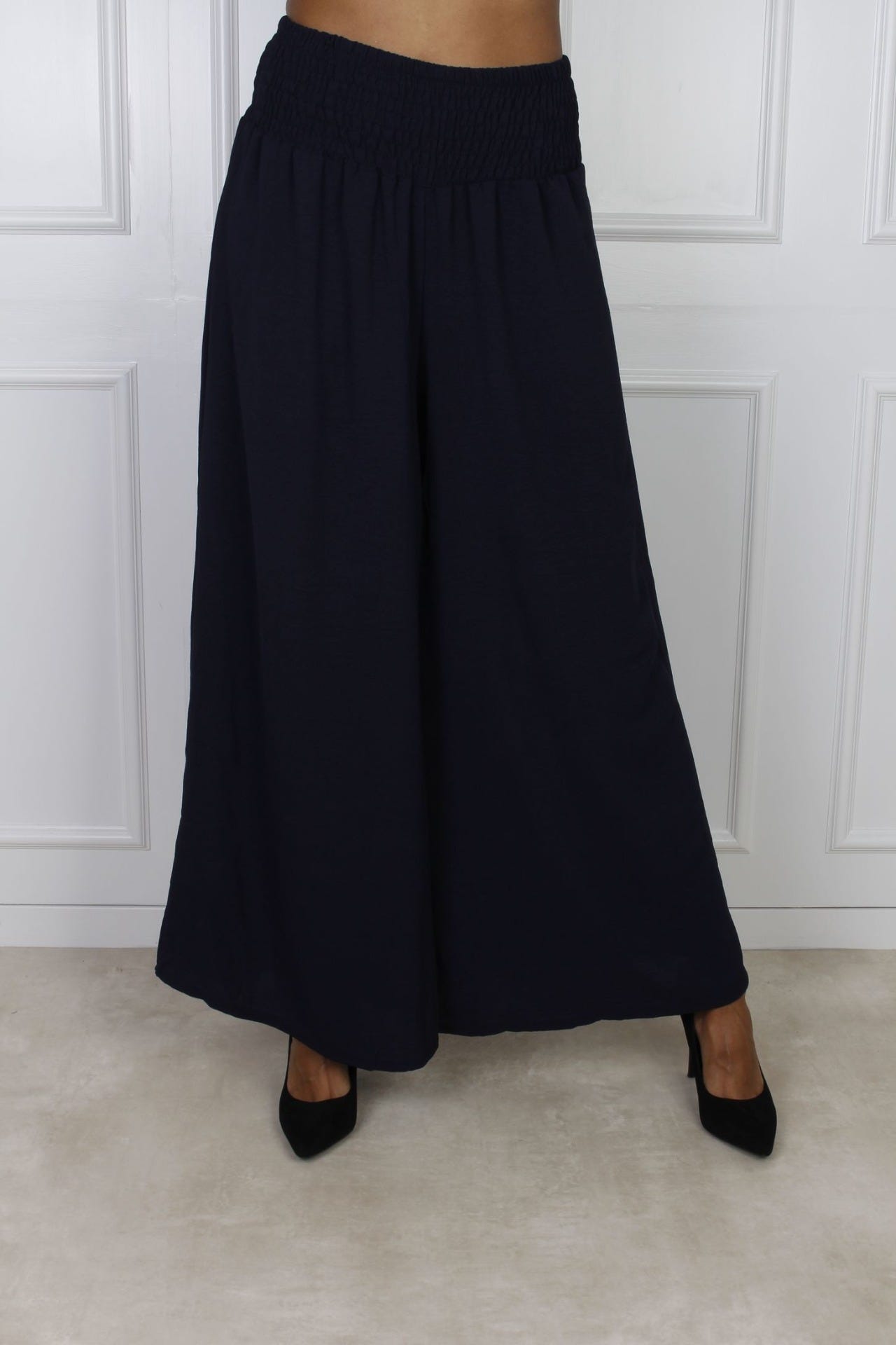 Ava Hose mit weitem Bein, navy